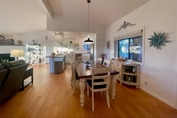 Open dining space seamlessly connected to the kitchen and living areas.