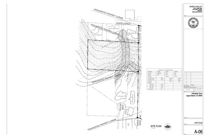 Survey and topographic drawing of AP# 656-032-20.