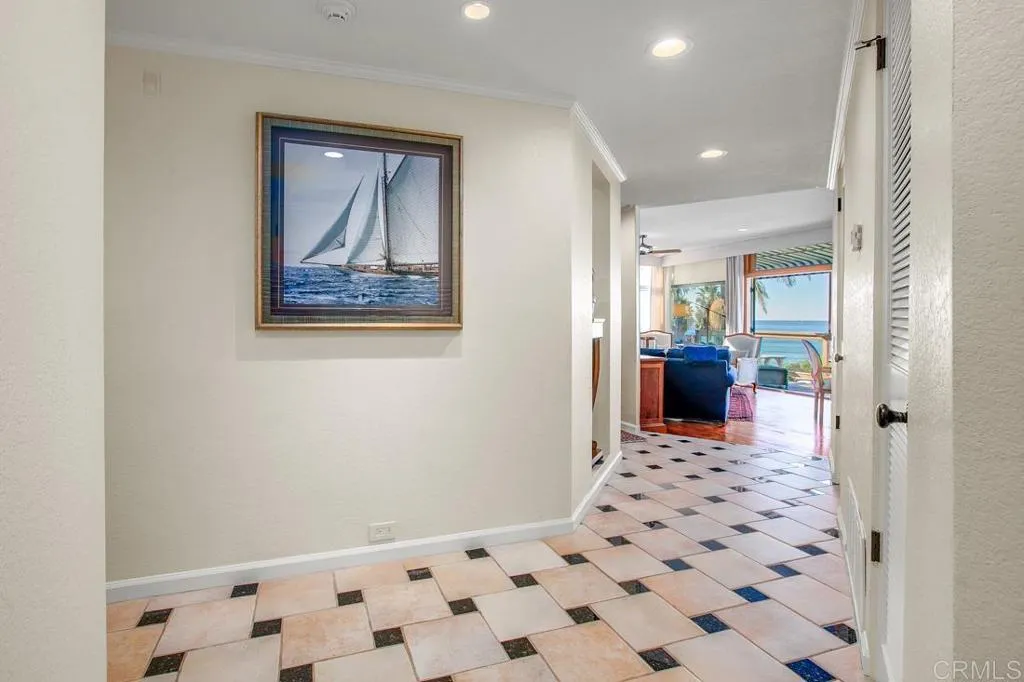 Elegant entry with view of the ocean!