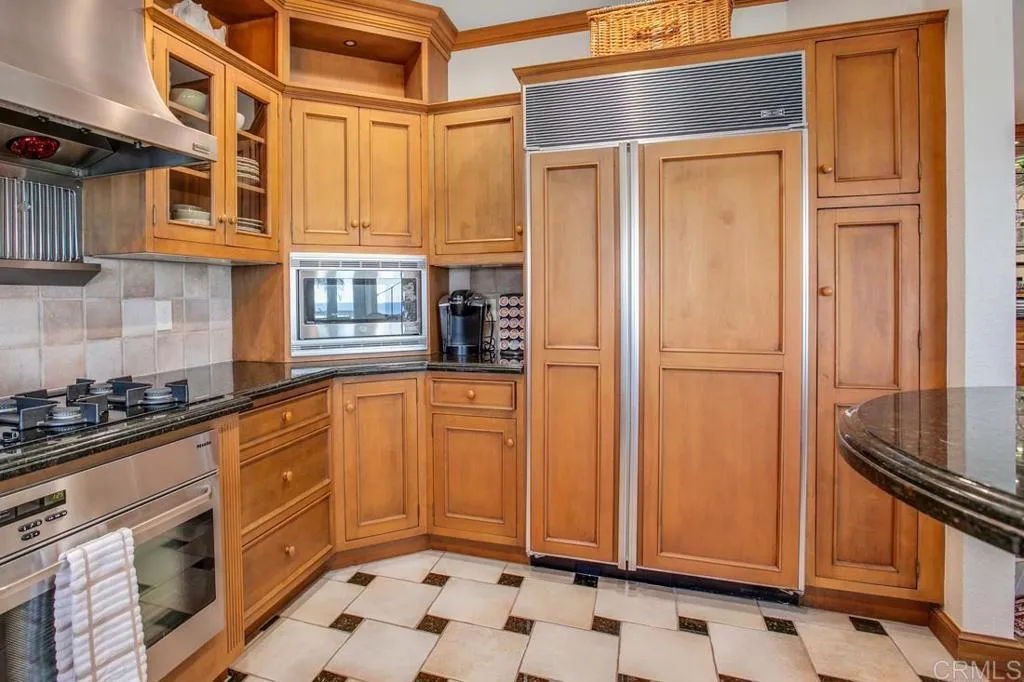 Spacious kitchen with high-end appliances