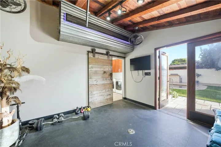 Workout room off Garage
