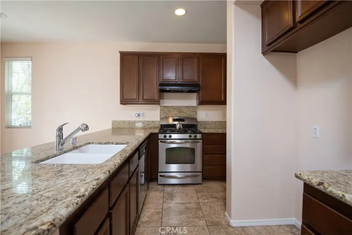Kitchen with granite counters