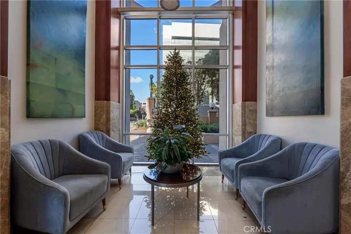 Waiting area in front of 24/7 concierge