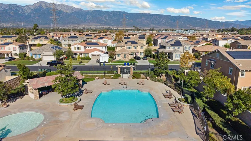 Large sparkling community pool
