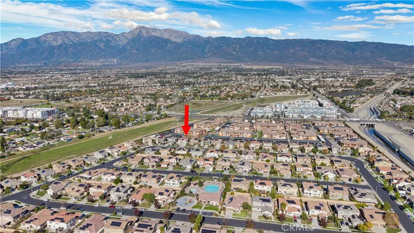 Aerial view of property