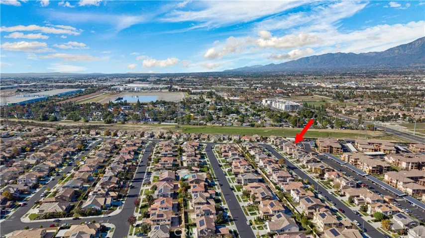 Aerial view of property