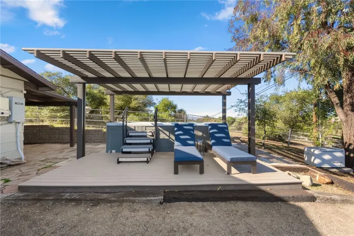 Deck with 16ft swim spa