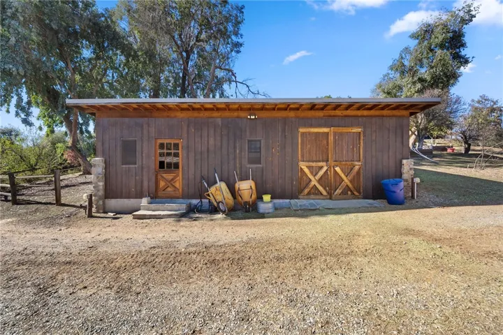 Shed with Hay Storage and Garden Storage