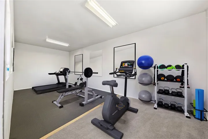 Gym on lower level of Barn
