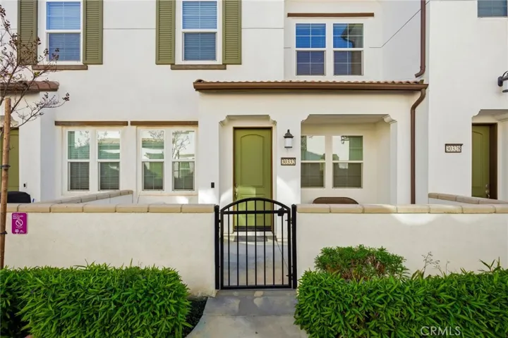 Gated front patio
