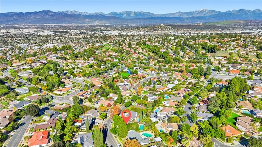 North facing aerial view
