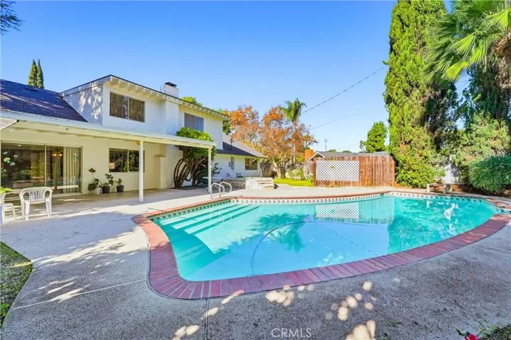 Spacious backyard is private and has multiple areas for entertaining or relaxing!