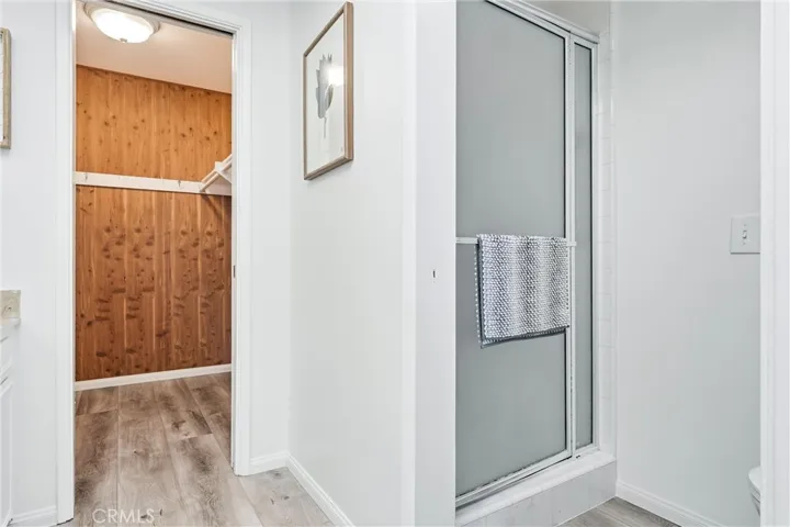 Walk-in closet and shower!