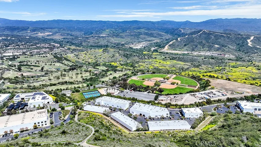 Drone shot of Richard T Steed Memorial Park in San Clemente.