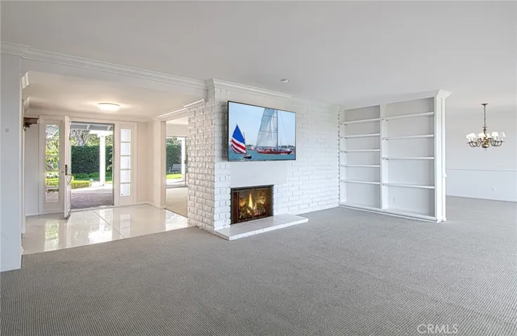Living room looking to the front yard