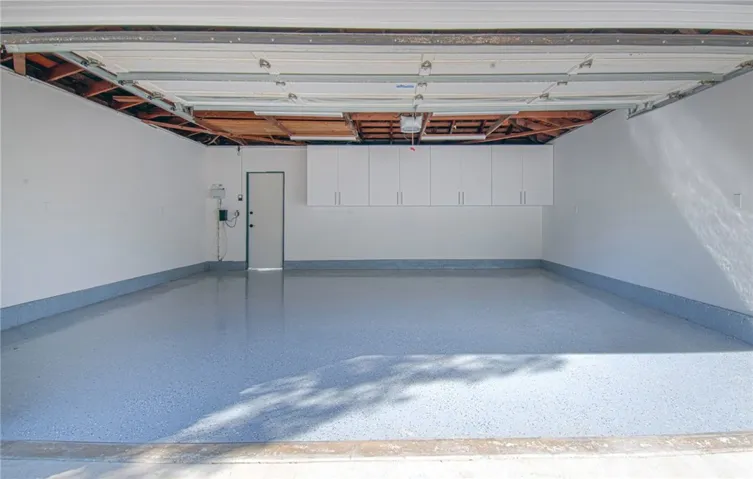 Finished garage