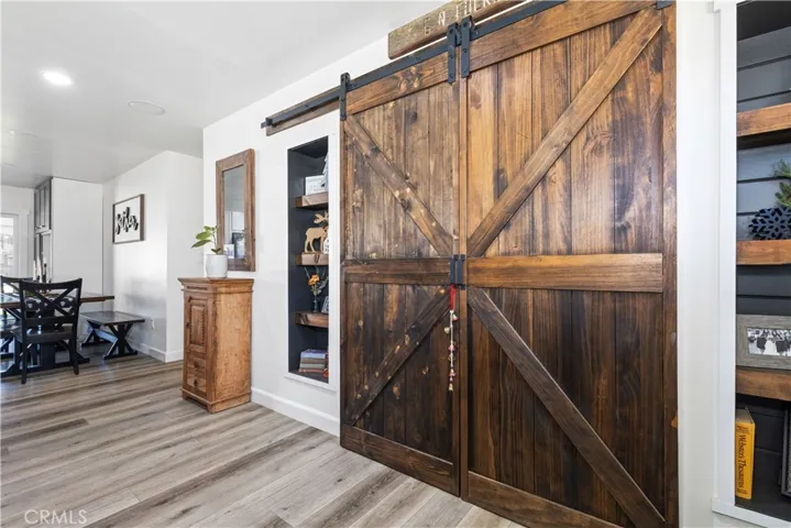 Barn Doors to Enclosed Dry Bar