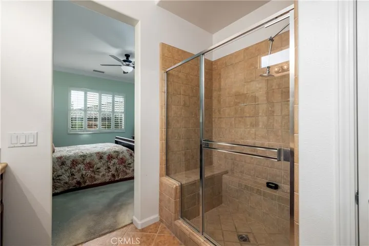 Primary bathroom with upgraded shower.