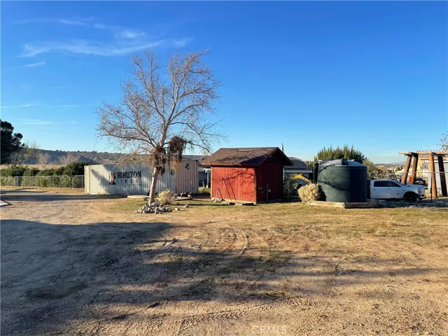Water well and pump storage area
