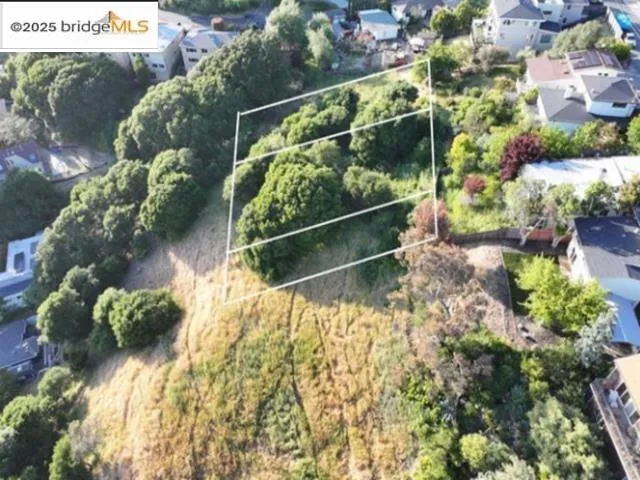 Aerial perspective of suburban area