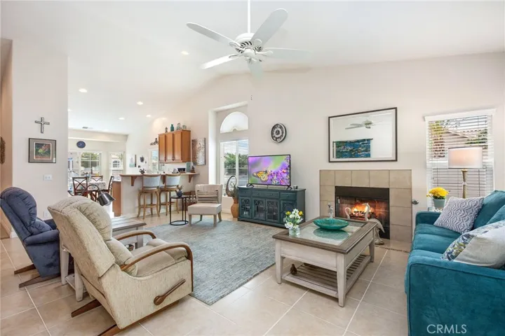 Large Living Room With Gas Fireplace
