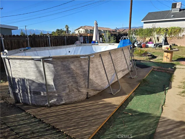 Pool size yard