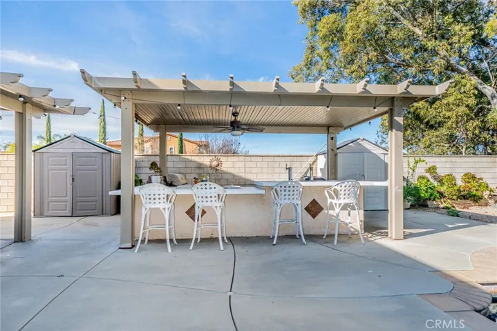 Covered outdoor kitchen
