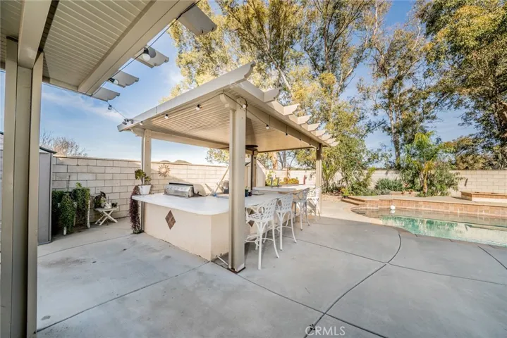 Covered outdoor kitchen