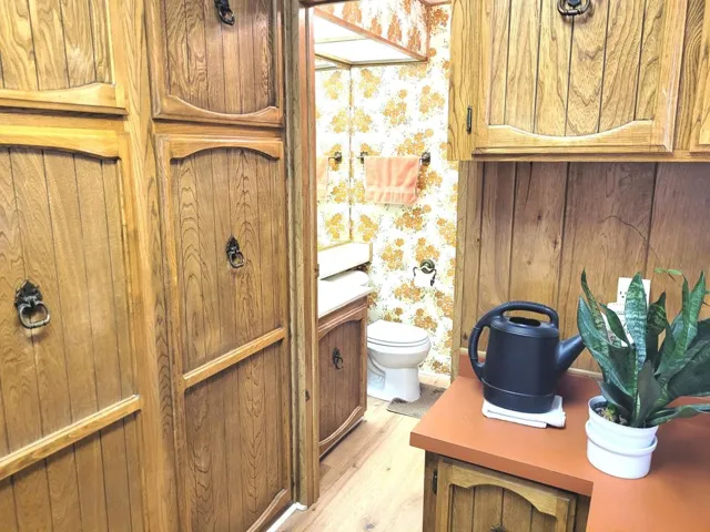 Laundry Room looking into Guest Bath