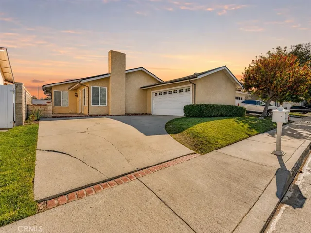 Front view- large driveway