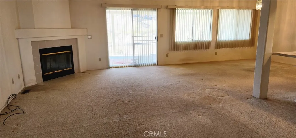 Living room with fireplace
