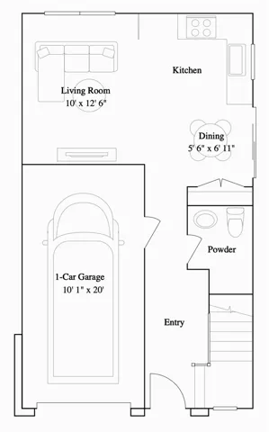 Residence 3 - level 1 floorplan