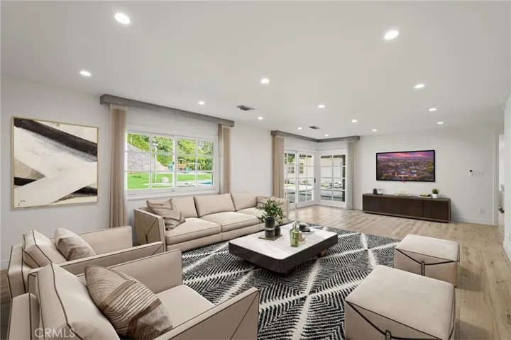 Virtually Staged Family Room