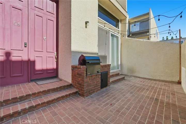 Gated patio area