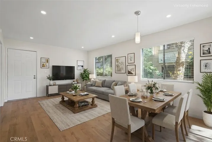 Virtual Staged Dining Area & Living Room