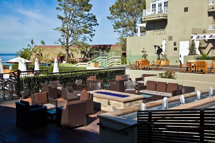 Firepit and Sitting Area of Hotel