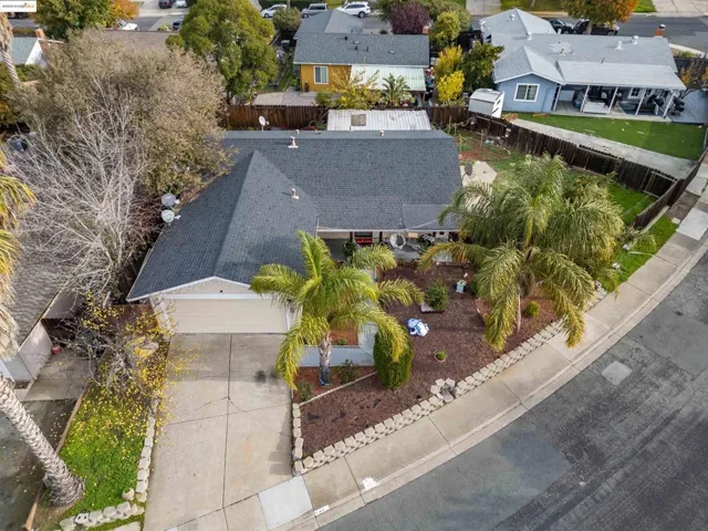 Aerial perspective of suburban area