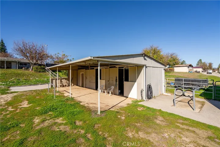 There are two stables plus a tack room. This building has power and water!