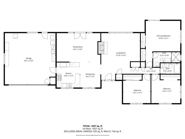 Floorplan of the home. Layout and measurements are approximate.