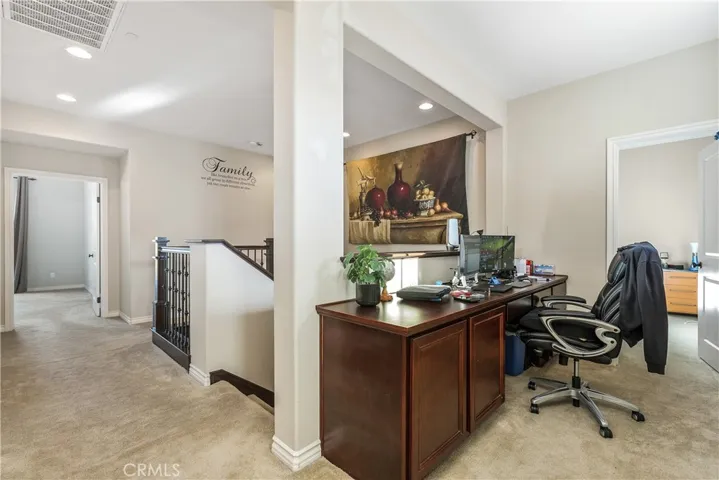 Large built-in Tech station upstairs.