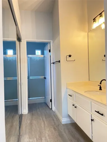 PRIMARY BATH W/ CLOSET, PRIVACY DOOR TO SHOWER/TOILET