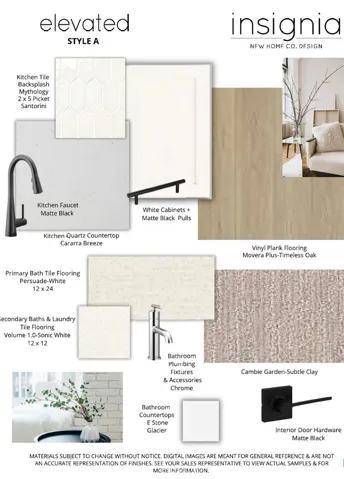 Interior finishes sample