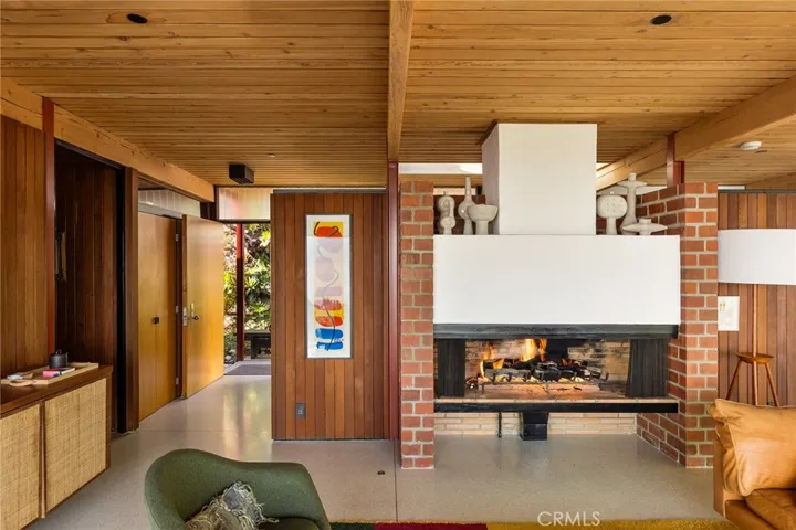 Living room fireplace