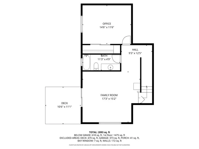 Approximate floor plan downstairs.