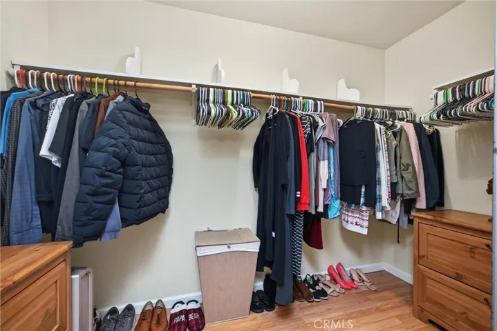 Large walk in closet in primary bedroom.