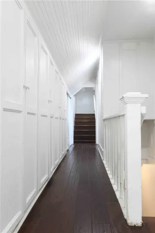 Upstairs hallway — architectural depth & natural light