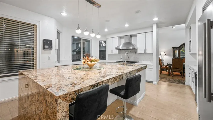 Large granite island