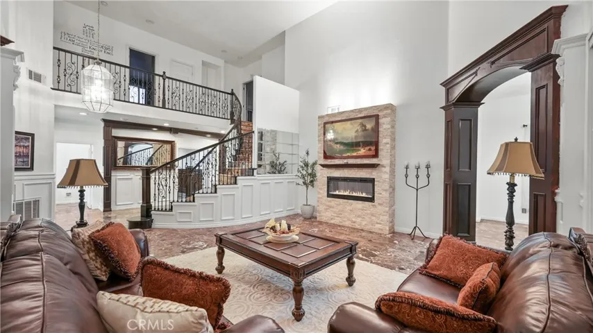Wainscoting throughout the open floor plan