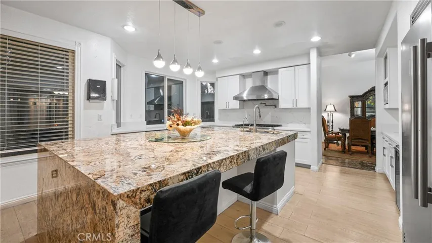 Large granite island