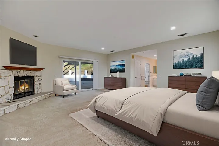 Primary bedroom- virtually staged